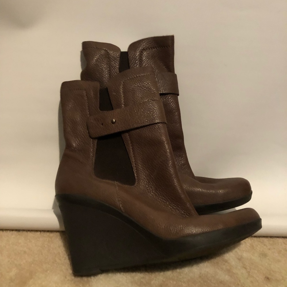 Genuine Leather Joan & David Wedge Boots